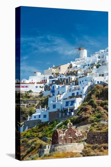 The Famous Blue and White City Oia,Santorini-scorpp-Stretched Canvas