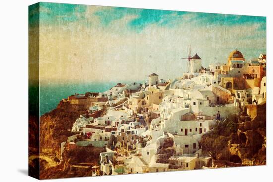 The Famous Blue and White City Oia,Santorini-scorpp-Stretched Canvas