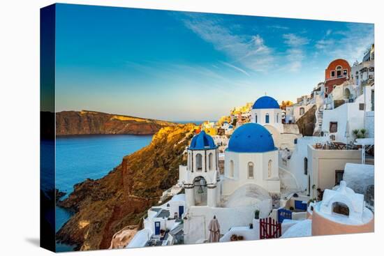 The Famous Blue and White City Oia,Santorini-scorpp-Stretched Canvas