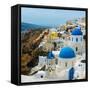 The Famous Blue and White City Oia,Santorini-scorpp-Framed Stretched Canvas