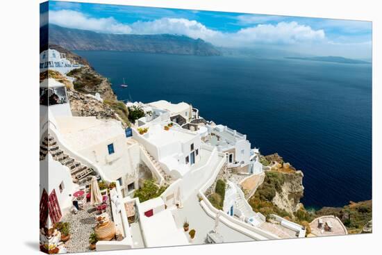 The Famous Blue and White City Oia,Santorini-scorpp-Stretched Canvas