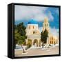 The Famous Blue and White City Oia,Santorini-scorpp-Framed Stretched Canvas