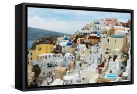 The Famous Blue and White City Oia,Santorini-scorpp-Framed Stretched Canvas