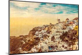 The Famous Blue and White City Oia,Santorini-scorpp-Mounted Photographic Print