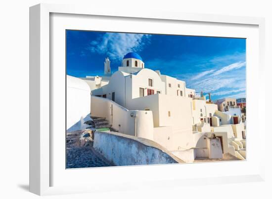 The Famous Blue and White City Oia,Santorini-scorpp-Framed Photographic Print