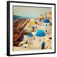 The Famous Blue and White City Oia,Santorini-scorpp-Framed Photographic Print