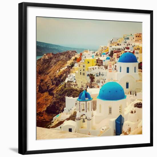 The Famous Blue and White City Oia,Santorini-scorpp-Framed Photographic Print