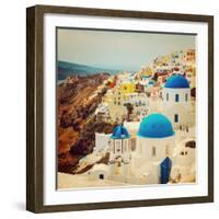 The Famous Blue and White City Oia,Santorini-scorpp-Framed Photographic Print