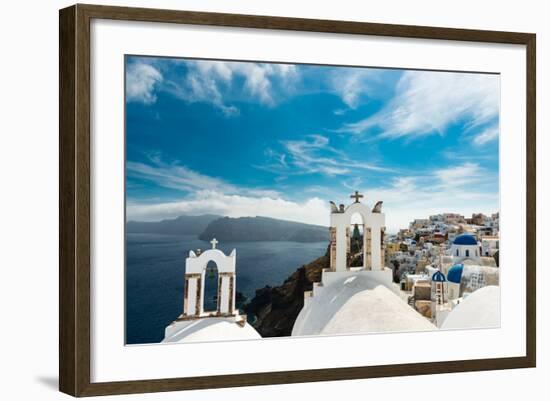 The Famous Blue and White City Oia,Santorini-scorpp-Framed Photographic Print