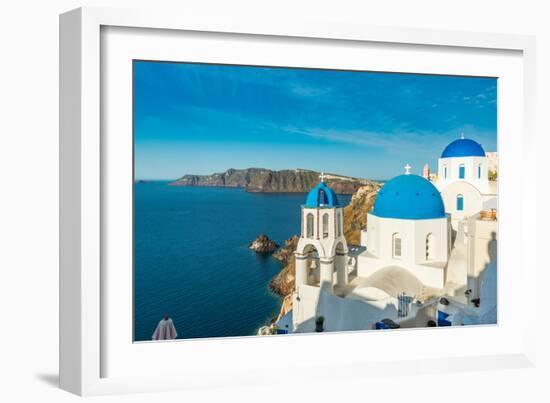 The Famous Blue and White City Oia,Santorini-scorpp-Framed Photographic Print