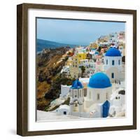 The Famous Blue and White City Oia,Santorini-scorpp-Framed Photographic Print