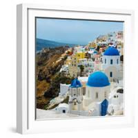 The Famous Blue and White City Oia,Santorini-scorpp-Framed Photographic Print