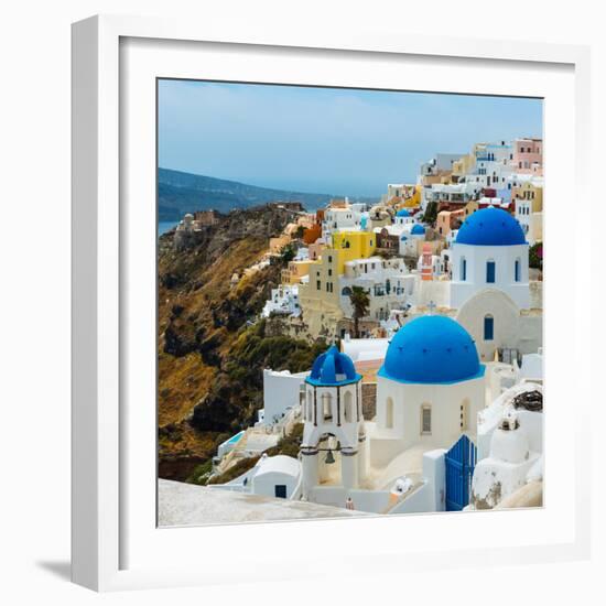 The Famous Blue and White City Oia,Santorini-scorpp-Framed Photographic Print