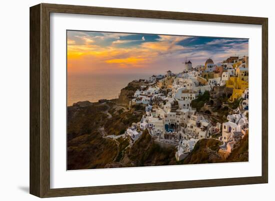 The Famous Blue and White City Oia,Santorini-scorpp-Framed Photographic Print