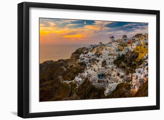 The Famous Blue and White City Oia,Santorini-scorpp-Framed Photographic Print