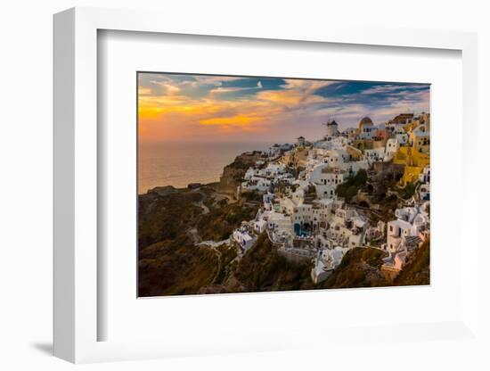 The Famous Blue and White City Oia,Santorini-scorpp-Framed Photographic Print