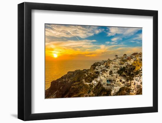 The Famous Blue and White City Oia,Santorini-scorpp-Framed Photographic Print