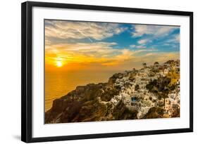 The Famous Blue and White City Oia,Santorini-scorpp-Framed Photographic Print