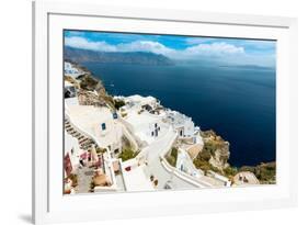 The Famous Blue and White City Oia,Santorini-scorpp-Framed Photographic Print