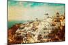 The Famous Blue and White City Oia,Santorini-scorpp-Mounted Photographic Print