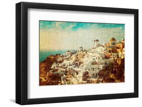 The Famous Blue and White City Oia,Santorini-scorpp-Framed Photographic Print