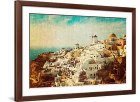 The Famous Blue and White City Oia,Santorini-scorpp-Framed Photographic Print