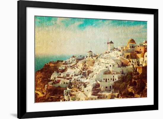 The Famous Blue and White City Oia,Santorini-scorpp-Framed Photographic Print