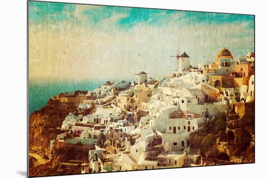 The Famous Blue and White City Oia,Santorini-scorpp-Mounted Photographic Print