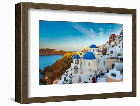 The Famous Blue and White City Oia,Santorini-scorpp-Framed Photographic Print