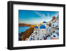 The Famous Blue and White City Oia,Santorini-scorpp-Framed Photographic Print