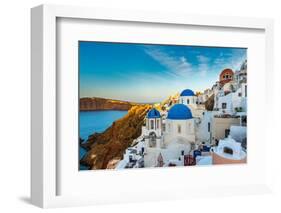 The Famous Blue and White City Oia,Santorini-scorpp-Framed Photographic Print