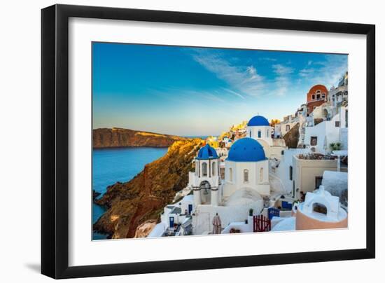 The Famous Blue and White City Oia,Santorini-scorpp-Framed Photographic Print