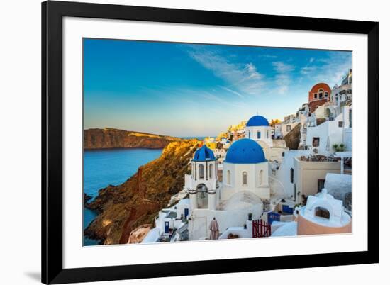 The Famous Blue and White City Oia,Santorini-scorpp-Framed Photographic Print