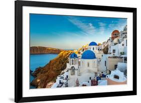 The Famous Blue and White City Oia,Santorini-scorpp-Framed Photographic Print