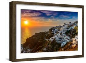 The Famous Blue and White City Oia,Santorini-scorpp-Framed Photographic Print