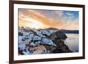 The Famous Blue and White City Oia,Santorini-scorpp-Framed Photographic Print