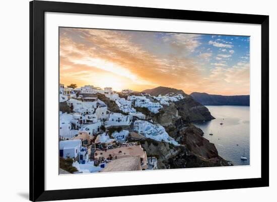 The Famous Blue and White City Oia,Santorini-scorpp-Framed Photographic Print