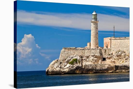 The Famous Fortress and Lighthouse of El Morro in the Entrance of Havana Bay, Cuba-Kamira-Stretched Canvas
