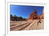 The Famous Jumping Tree Jerky Tree. Picturesque Striped Hills from Sandstone and Low Pines-kavram-Framed Photographic Print