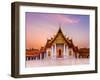 The Famous Marble Temple Benchamabophit from Bangkok, Thailand-Pumidol-Framed Photographic Print
