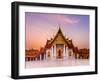 The Famous Marble Temple Benchamabophit from Bangkok, Thailand-Pumidol-Framed Photographic Print