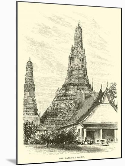 The Famous Pagoda-null-Mounted Giclee Print