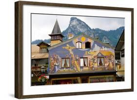 The Famous Painted Houses of Oberammergau, Bavaria, Germany, Europe-Robert Harding-Framed Photographic Print