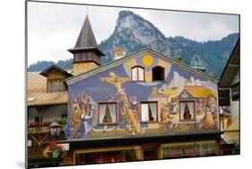 The Famous Painted Houses of Oberammergau, Bavaria, Germany, Europe-Robert Harding-Mounted Photographic Print