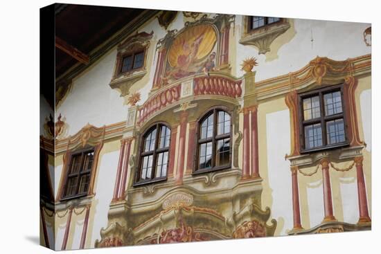 The Famous Painted Houses of Oberammergau, Bavaria, Germany, Europe-Robert Harding-Stretched Canvas