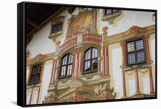 The Famous Painted Houses of Oberammergau, Bavaria, Germany, Europe-Robert Harding-Framed Stretched Canvas