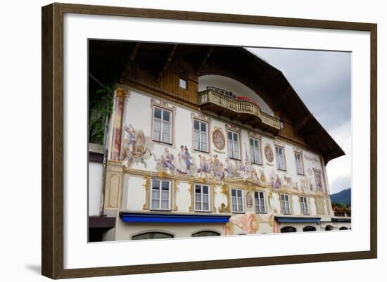 The Famous Painted Houses of Oberammergau, Bavaria, Germany, Europe-Robert Harding-Framed Photographic Print