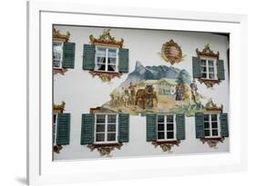 The Famous Painted Houses of Oberammergau, Bavaria, Germany, Europe-Robert Harding-Framed Photographic Print