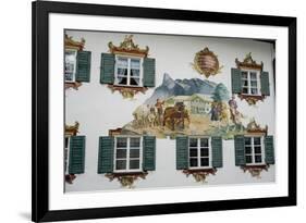 The Famous Painted Houses of Oberammergau, Bavaria, Germany, Europe-Robert Harding-Framed Photographic Print