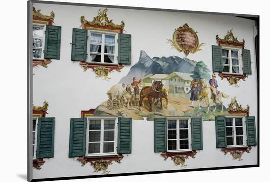 The Famous Painted Houses of Oberammergau, Bavaria, Germany, Europe-Robert Harding-Mounted Photographic Print